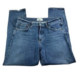 Agolde Toni Mid Rise Straight Leg Ankle Length Jeans